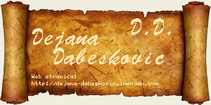 Dejana Dabesković vizit kartica